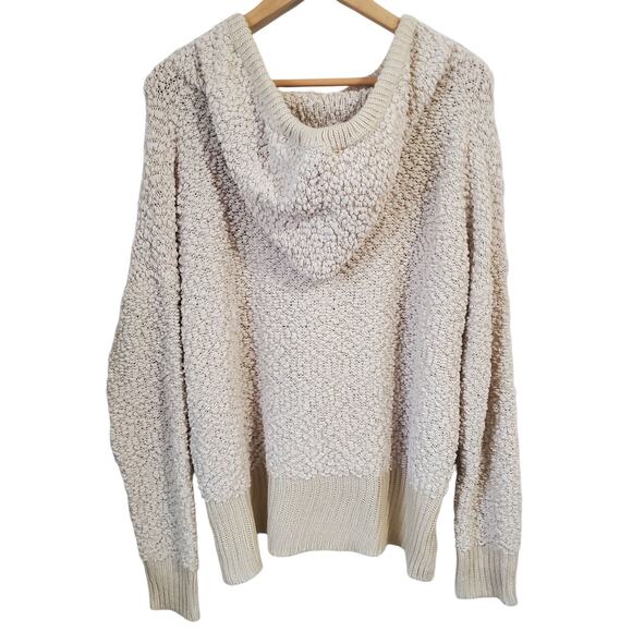 POL Beige Popcorn Chenille Hooded Sweater Size XL - Picture 6 of 14